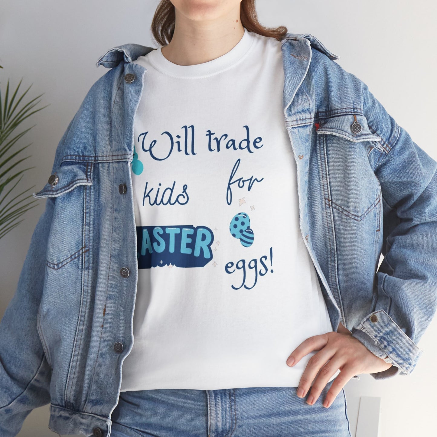 Will trade kids for Easter eggs Unisex Heavy Cotton Tee