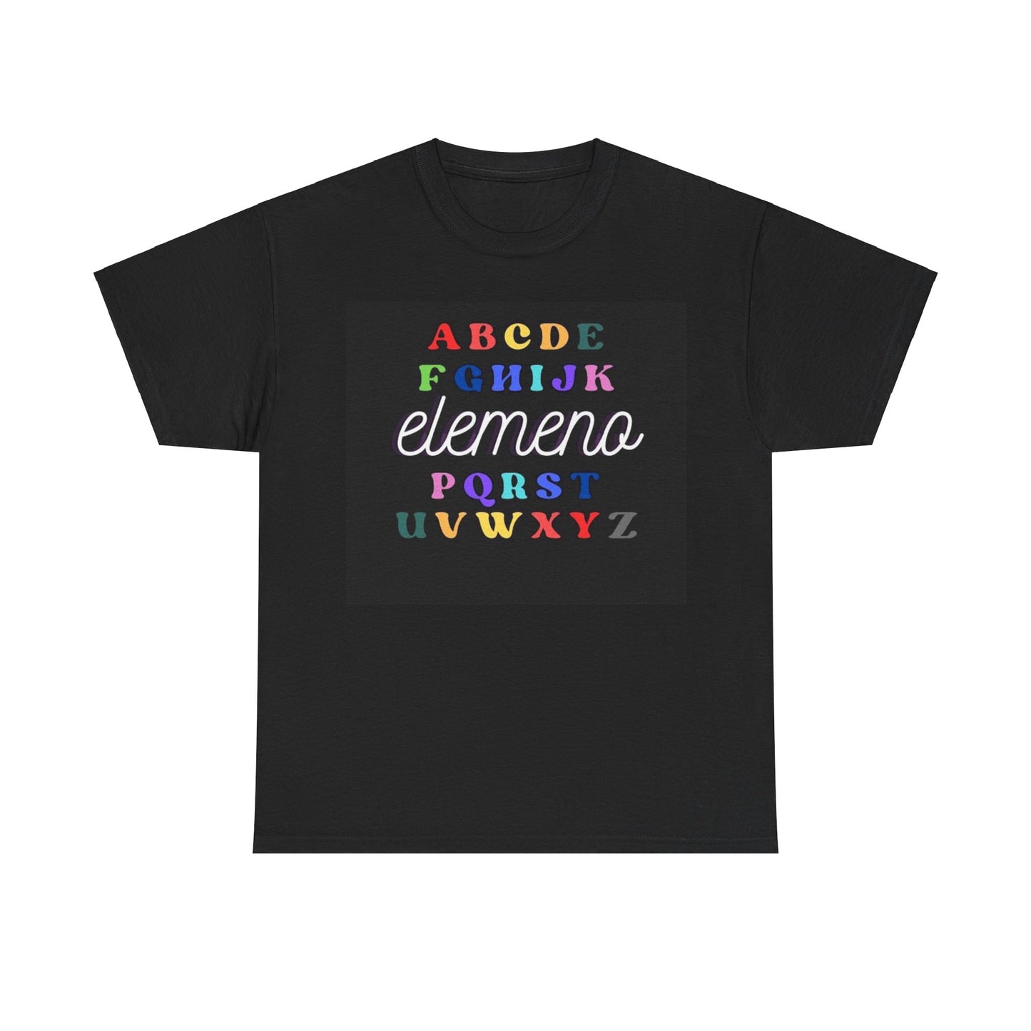 A B C elemeno P alphabet slogan t shirt