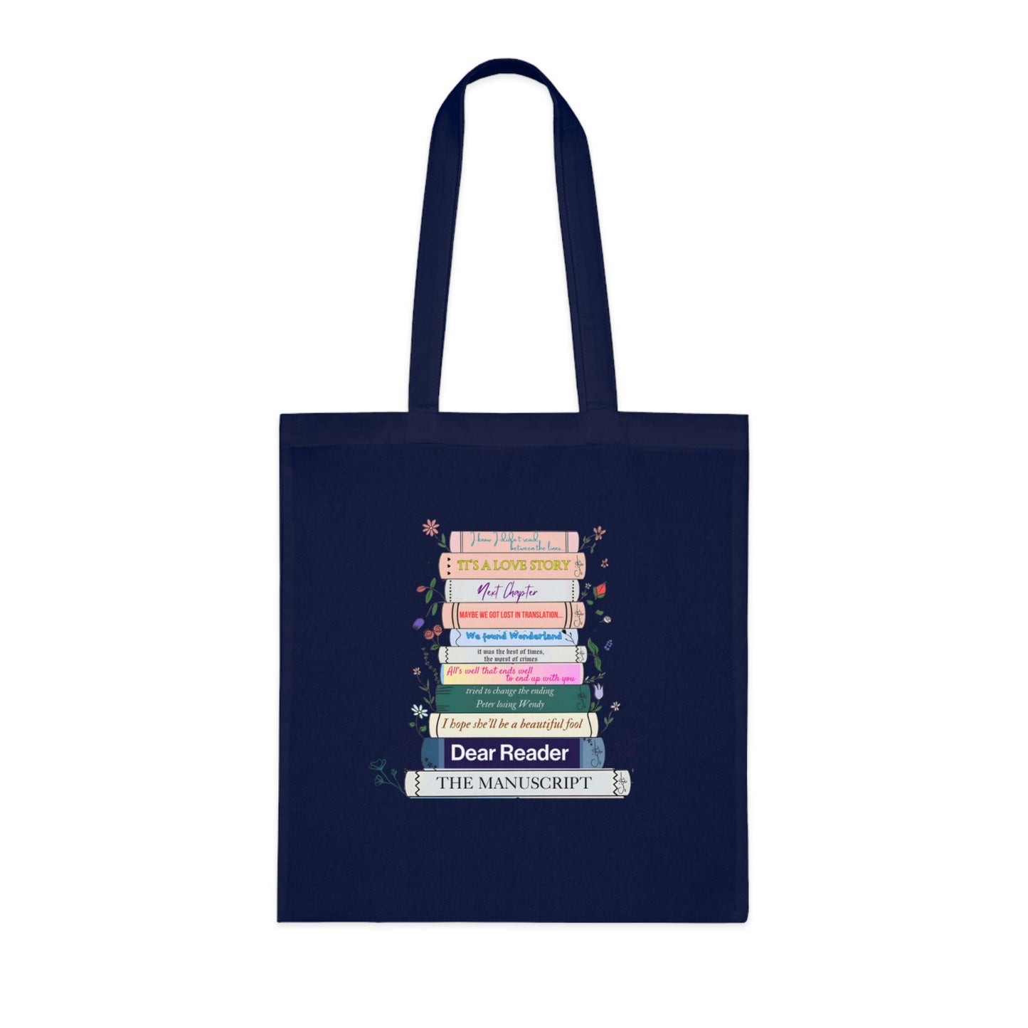 Swiftie eras books literature tote bag with reading quotes from different eras