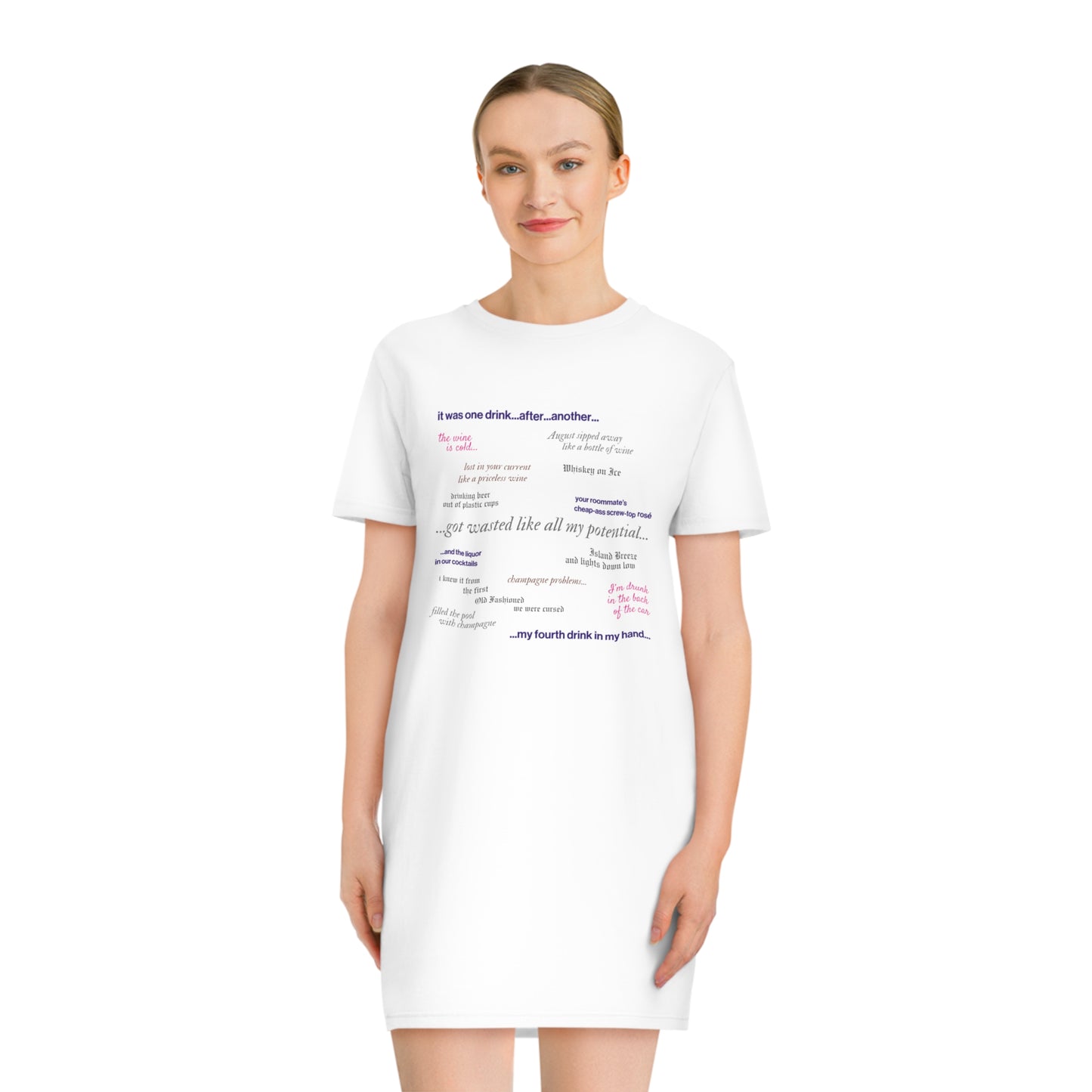 Swiftie Drinking eras Spinner T-Shirt Dress