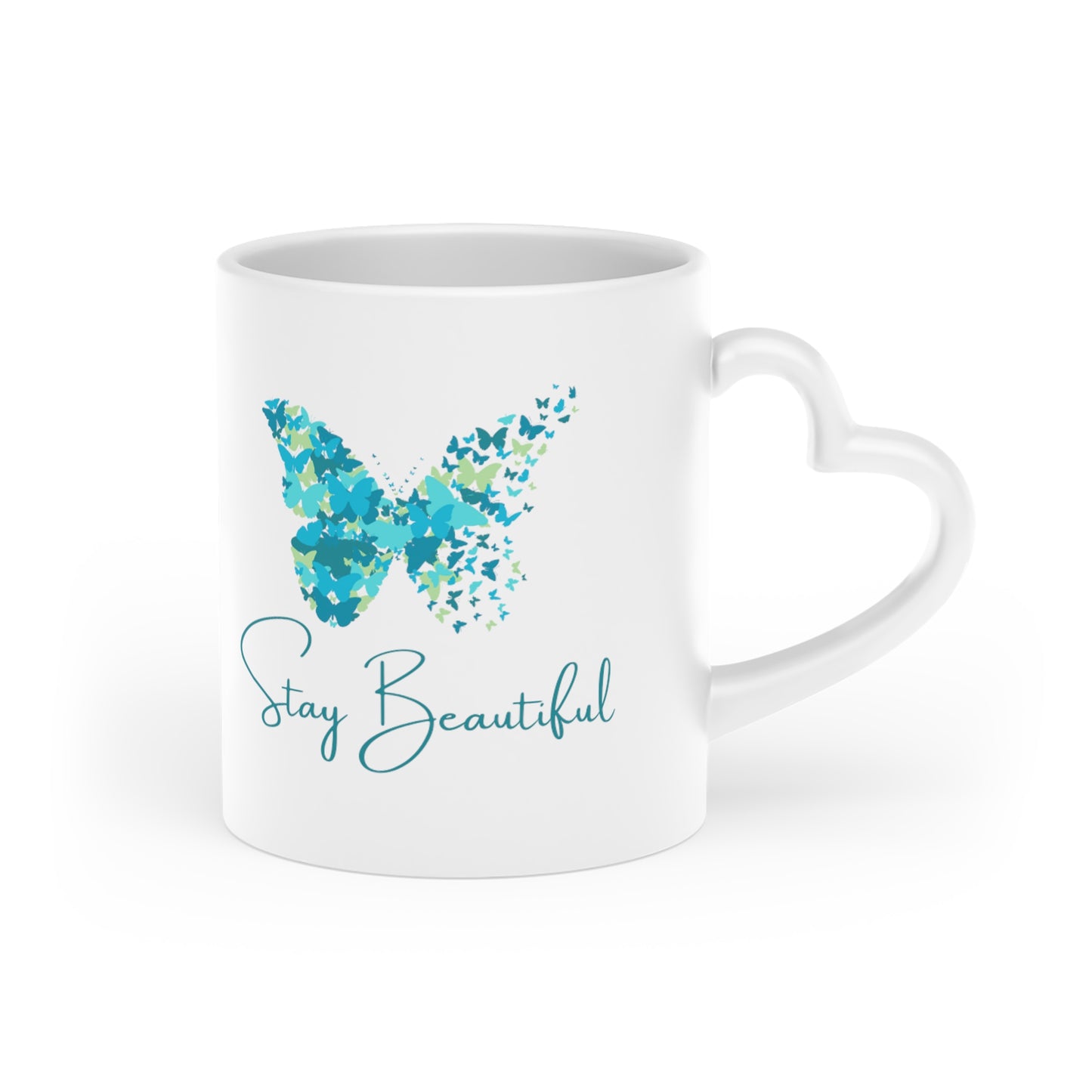 Swiftie gift Debut self titled Stay Beautiful themed valentine's Heart-Shaped Mug