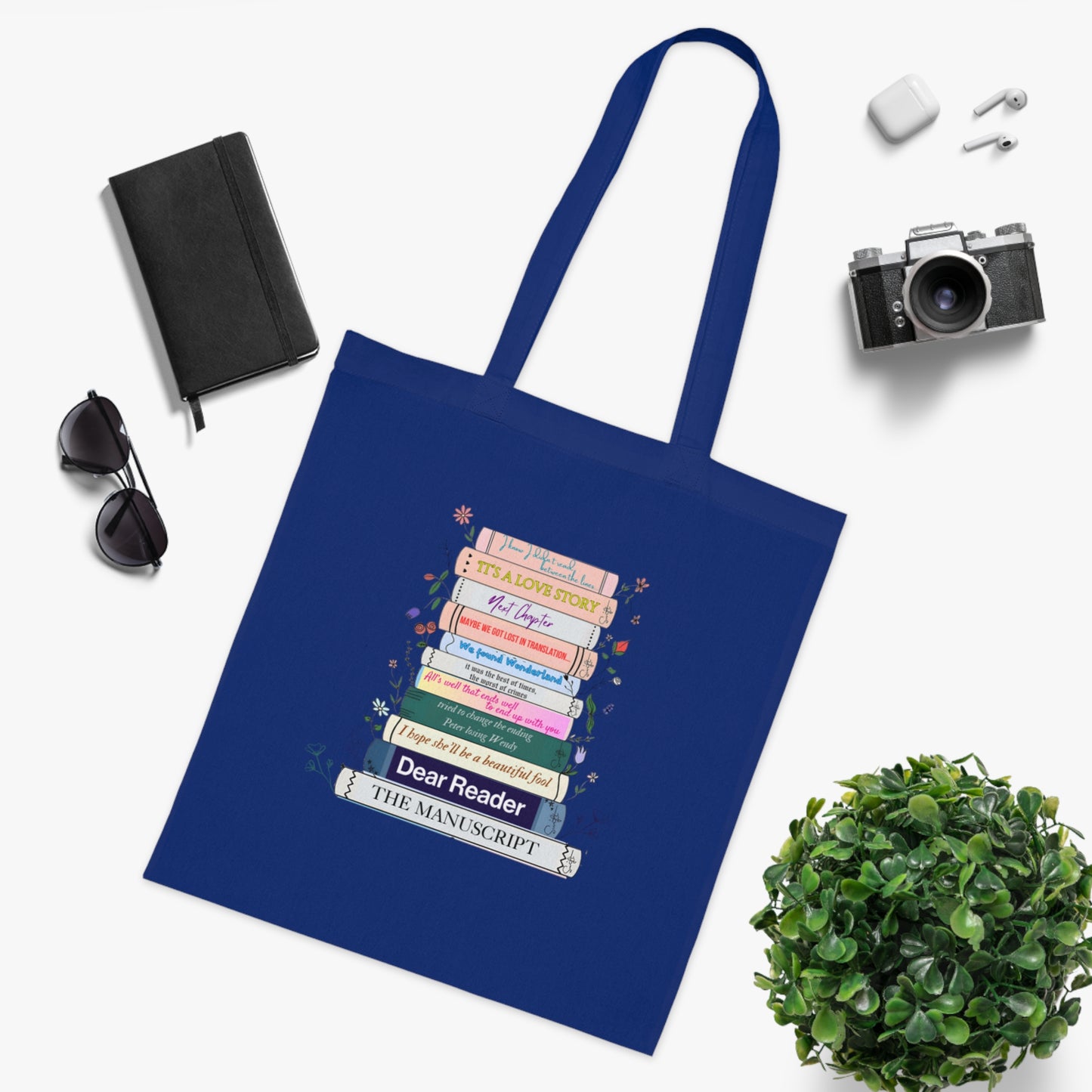 Swiftie eras books literature tote bag with reading quotes from different eras