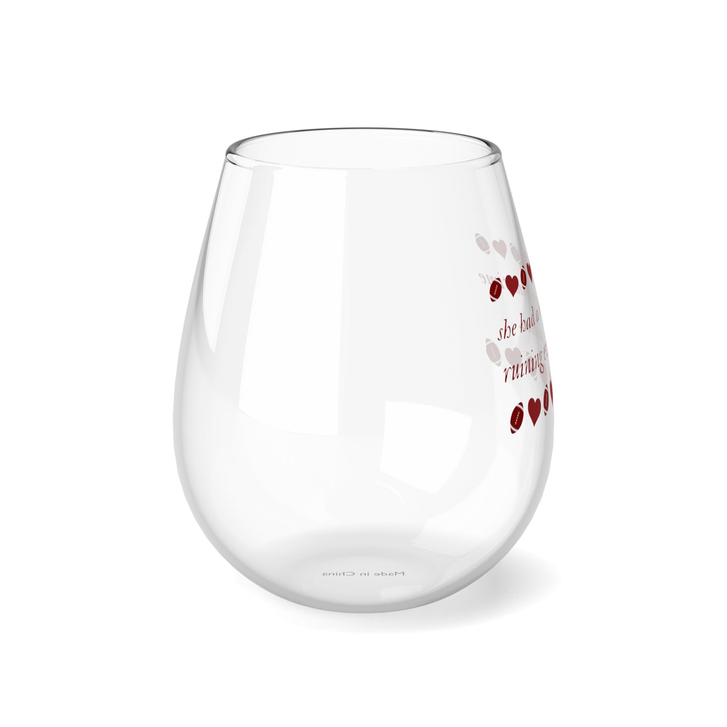 She had a marvellous time ruining every game Taylor folklore quote Super Bowl stemless Wine Glass