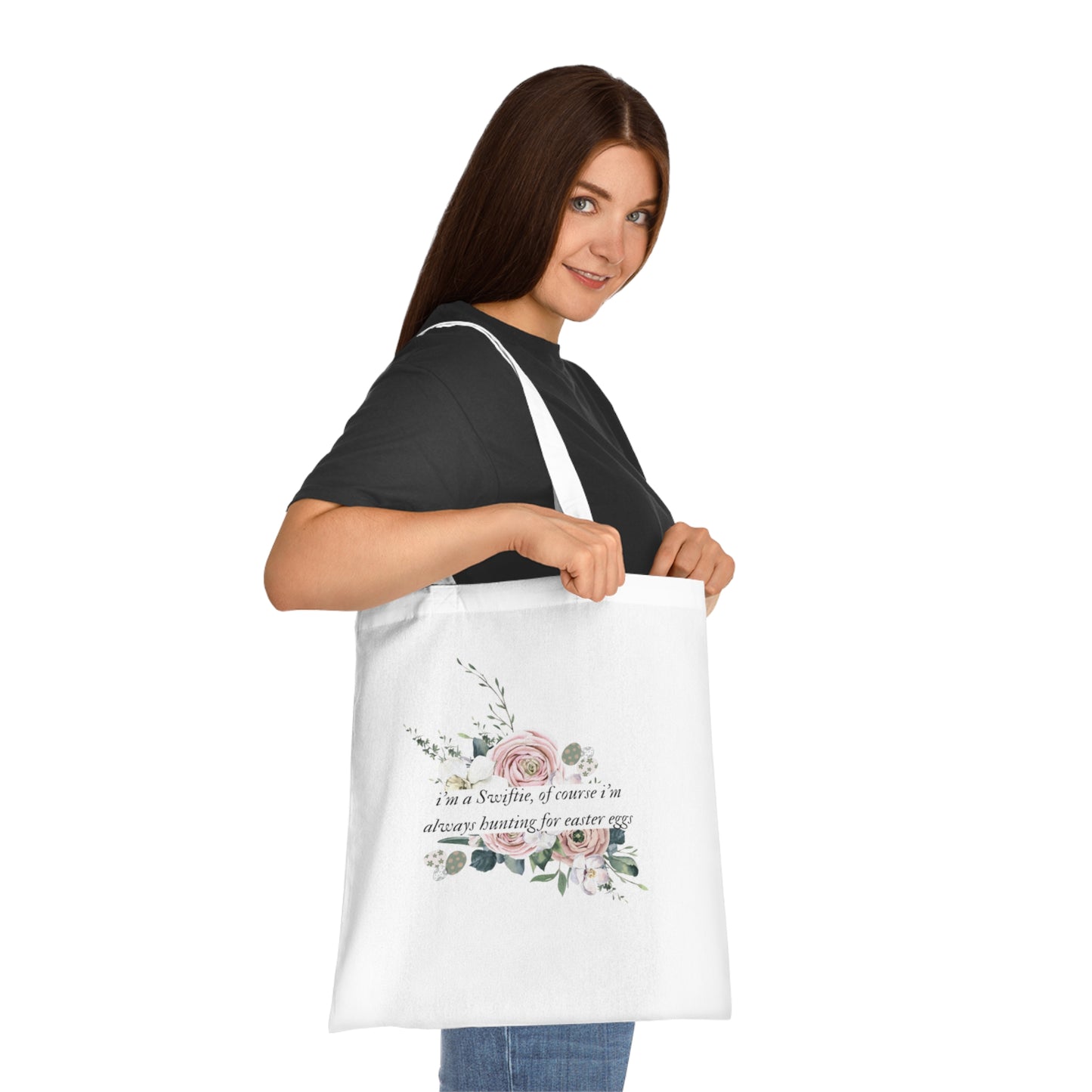 Im a Swiftie of course Im always hunting for Easter eggs tote bag with folklore font