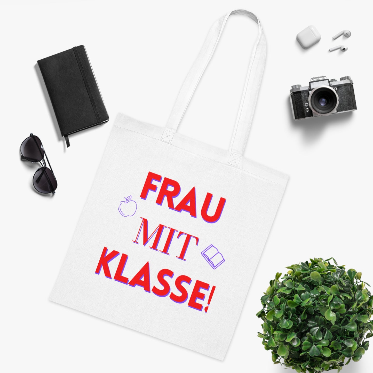 German teacher gift funny pun tote bag Frau mit Klasse