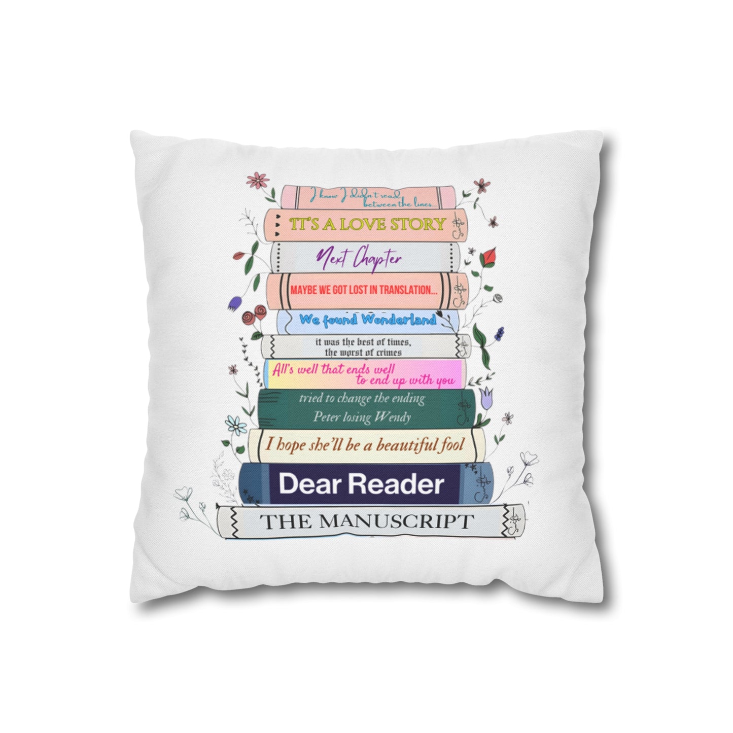 Swiftie in my reading era literature eras books cushion cover case