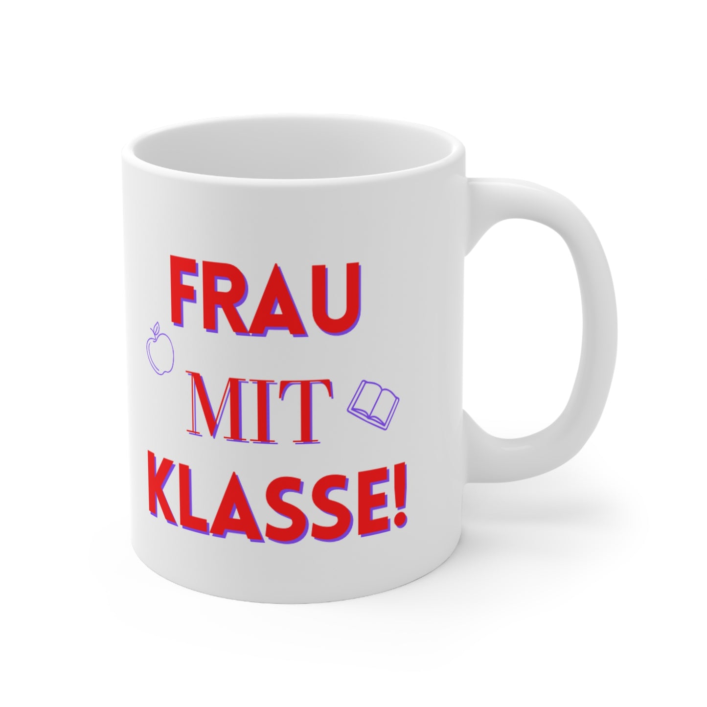 German teacher gift mug Frau mit Klasse