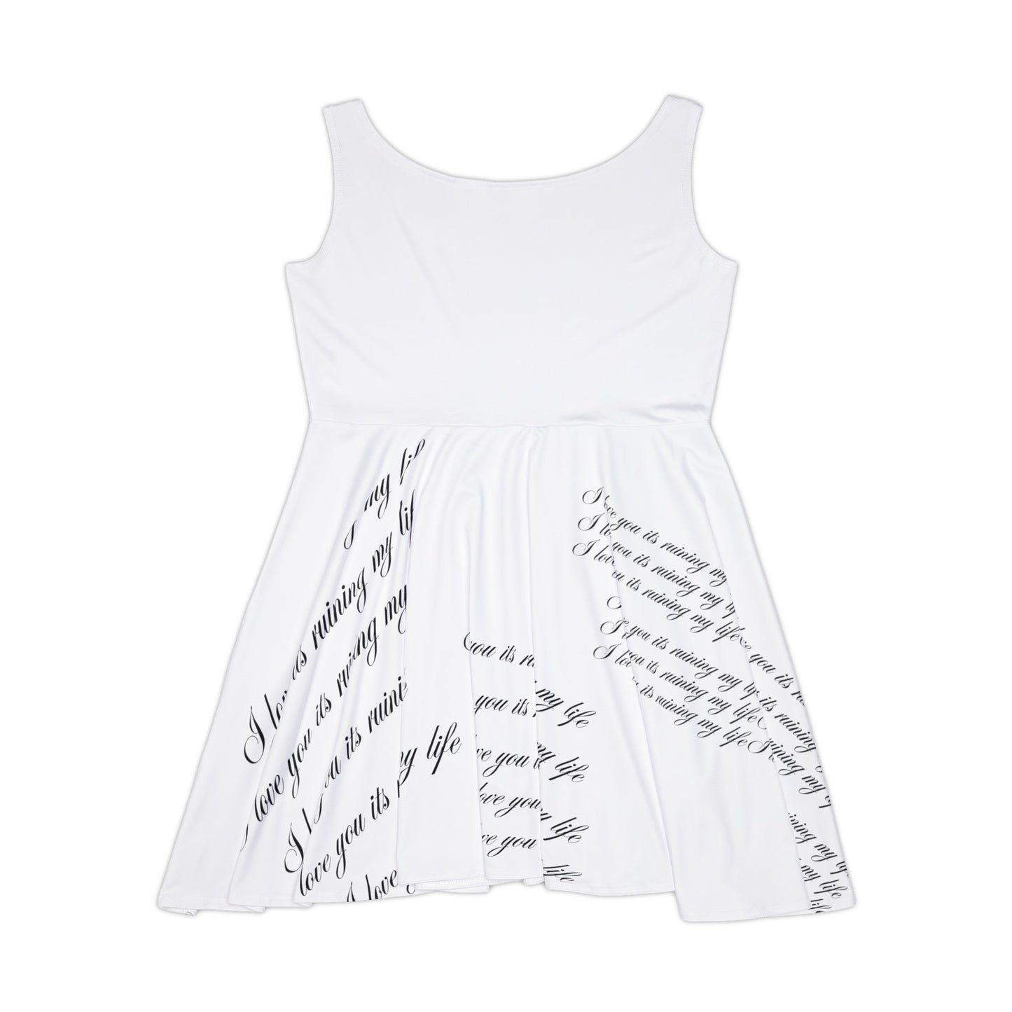 Swiftie Tortured Poets white i love you its ruining my life script Sleeveless skater dress