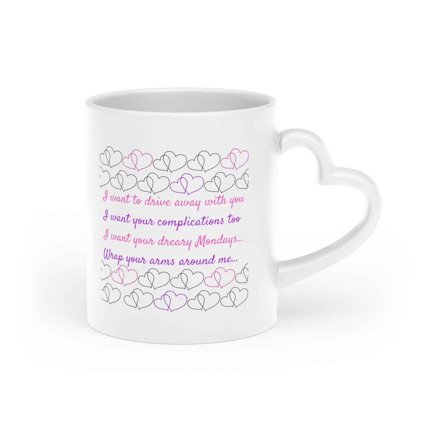 Swiftie gift Lover Paper Rings themed valentine's Heart-Shaped Mug