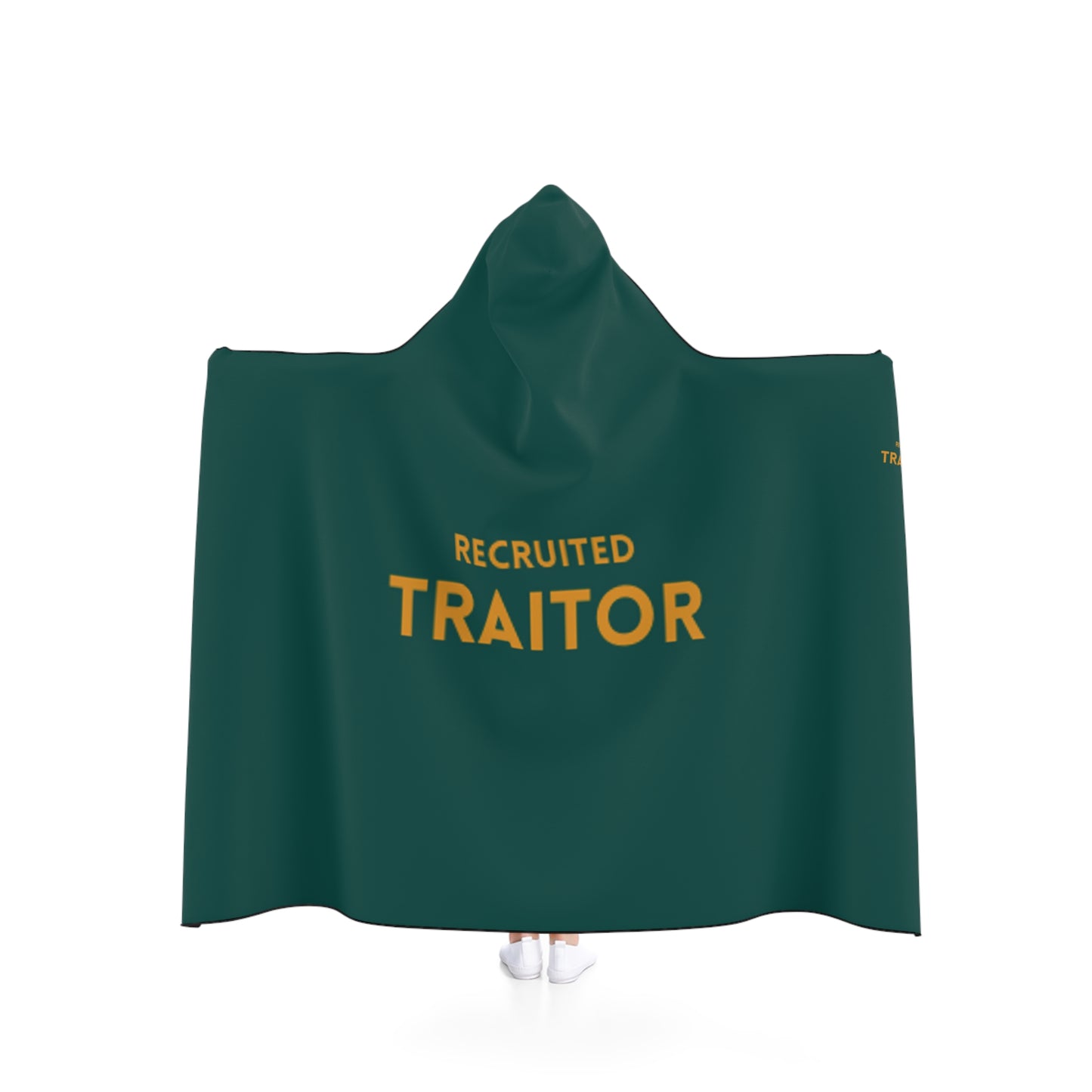 Recruited Traitor cape Hooded Blanket dark green