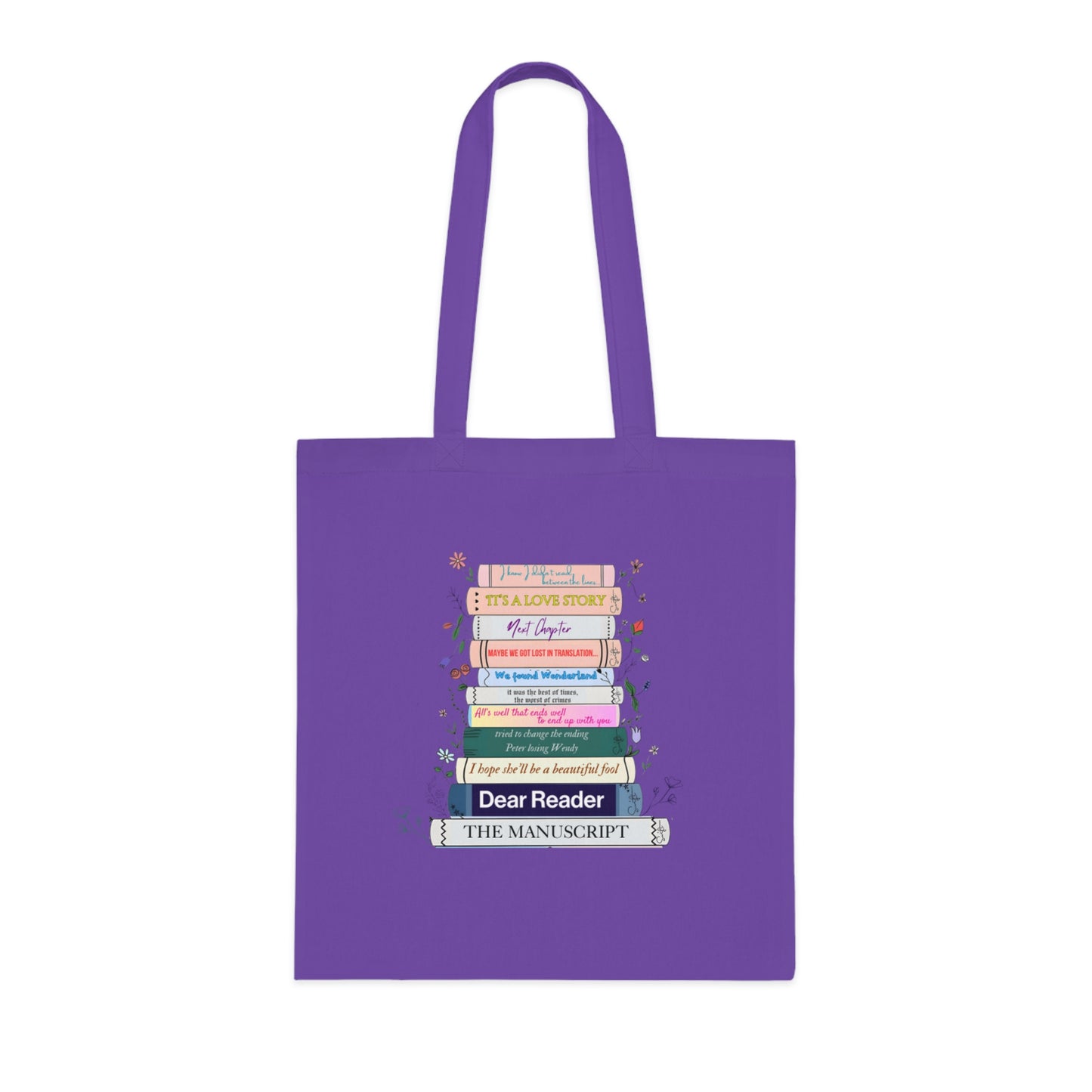 Swiftie eras books literature tote bag with reading quotes from different eras