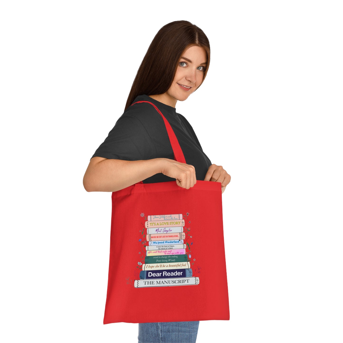 Swiftie eras books literature tote bag with reading quotes from different eras