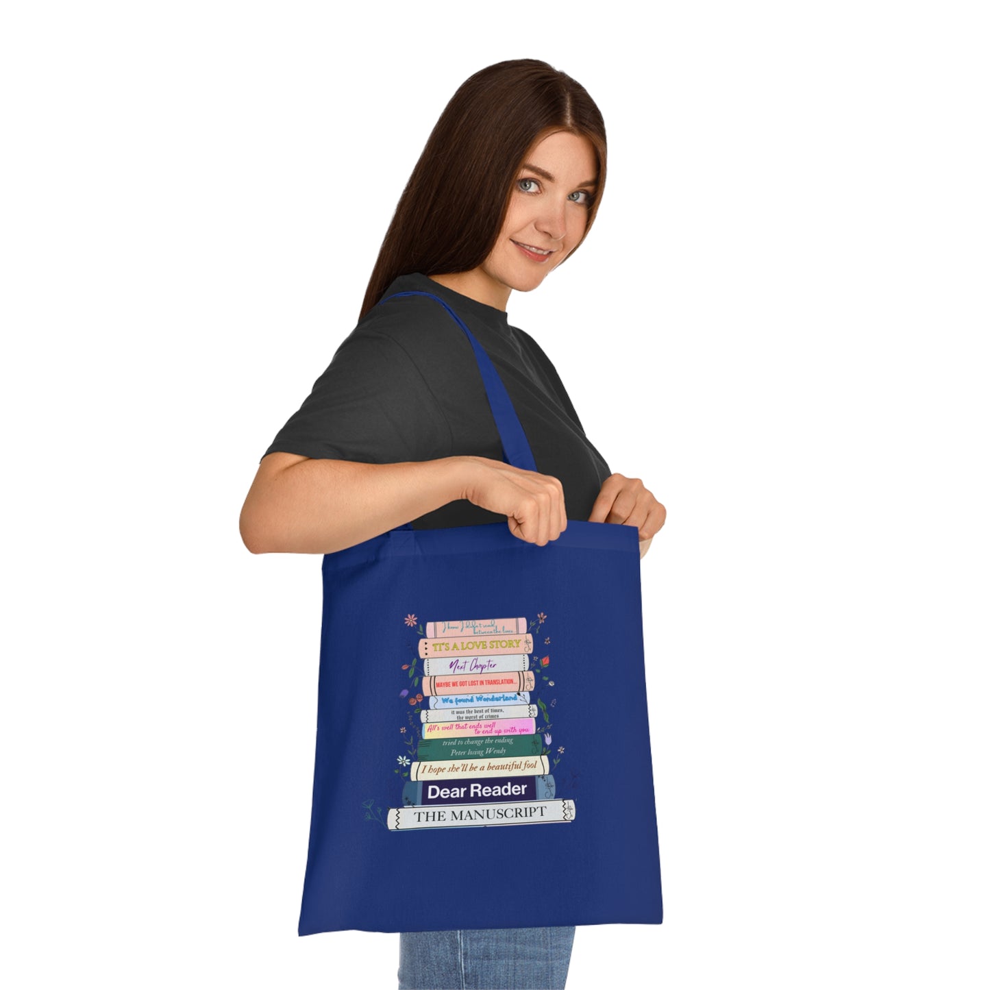 Swiftie eras books literature tote bag with reading quotes from different eras