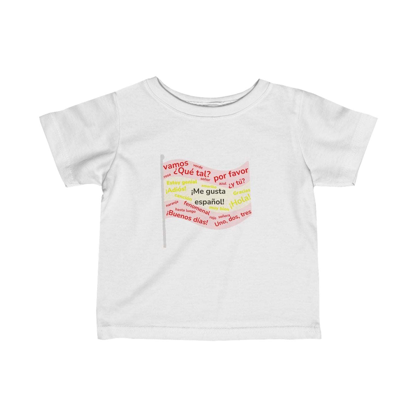 Spanish flag and Spanish words Infant Fine Jersey Tee