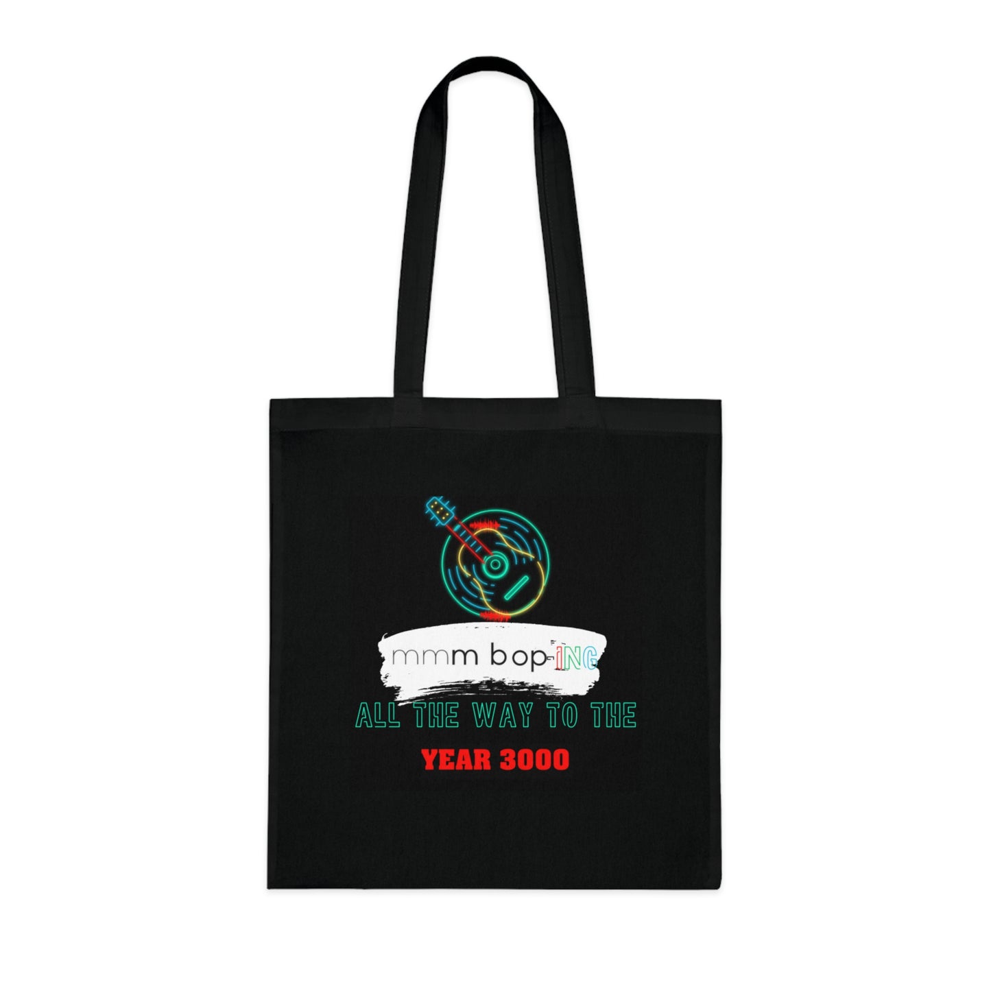 Mmm bop ing all the way to the Year 3000 tote bag for Hanson and Busted fans