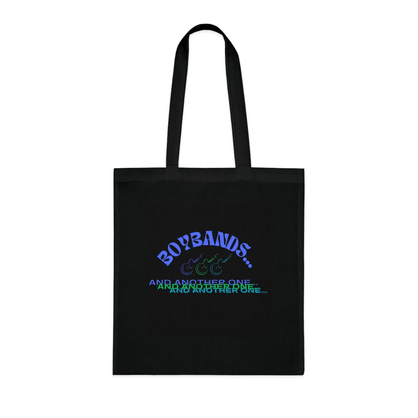 Boybands and another one Year 3000 Busted tote bag for gig or fans with guitar or soundwave echo effect