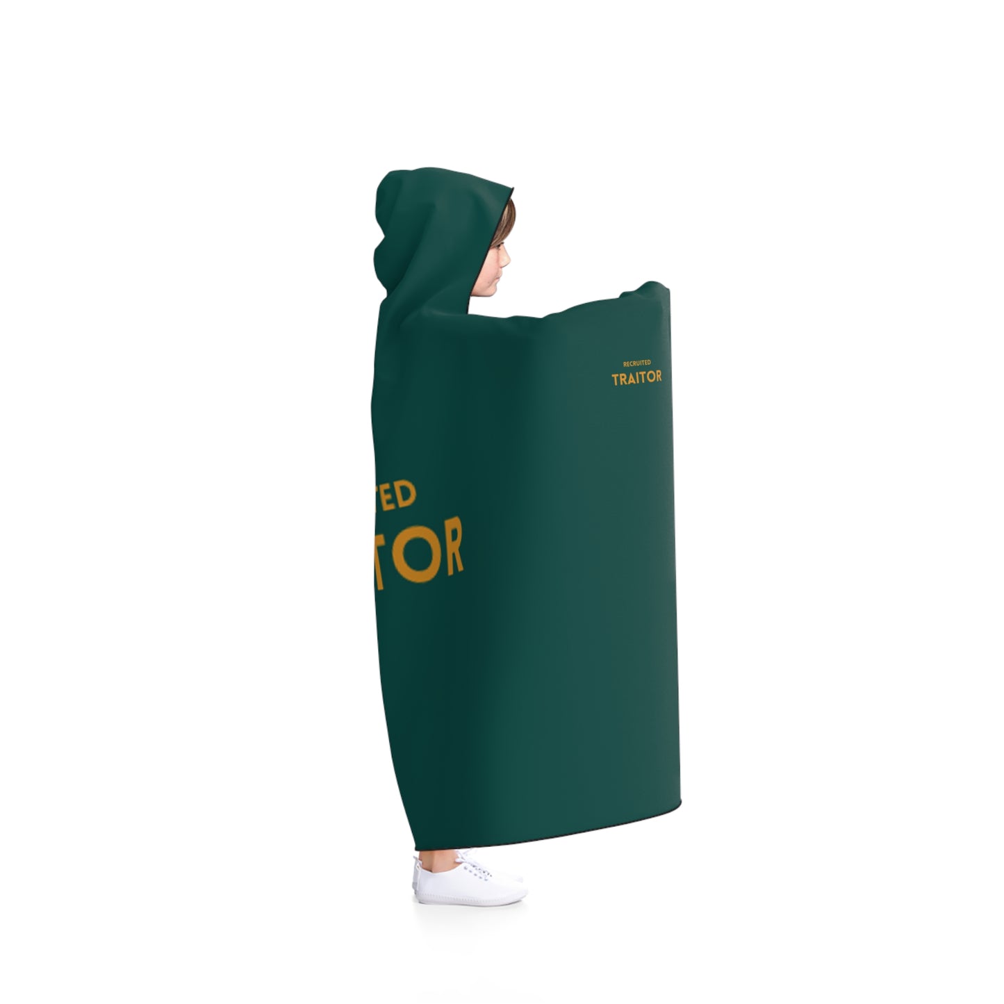 Recruited Traitor cape Hooded Blanket dark green