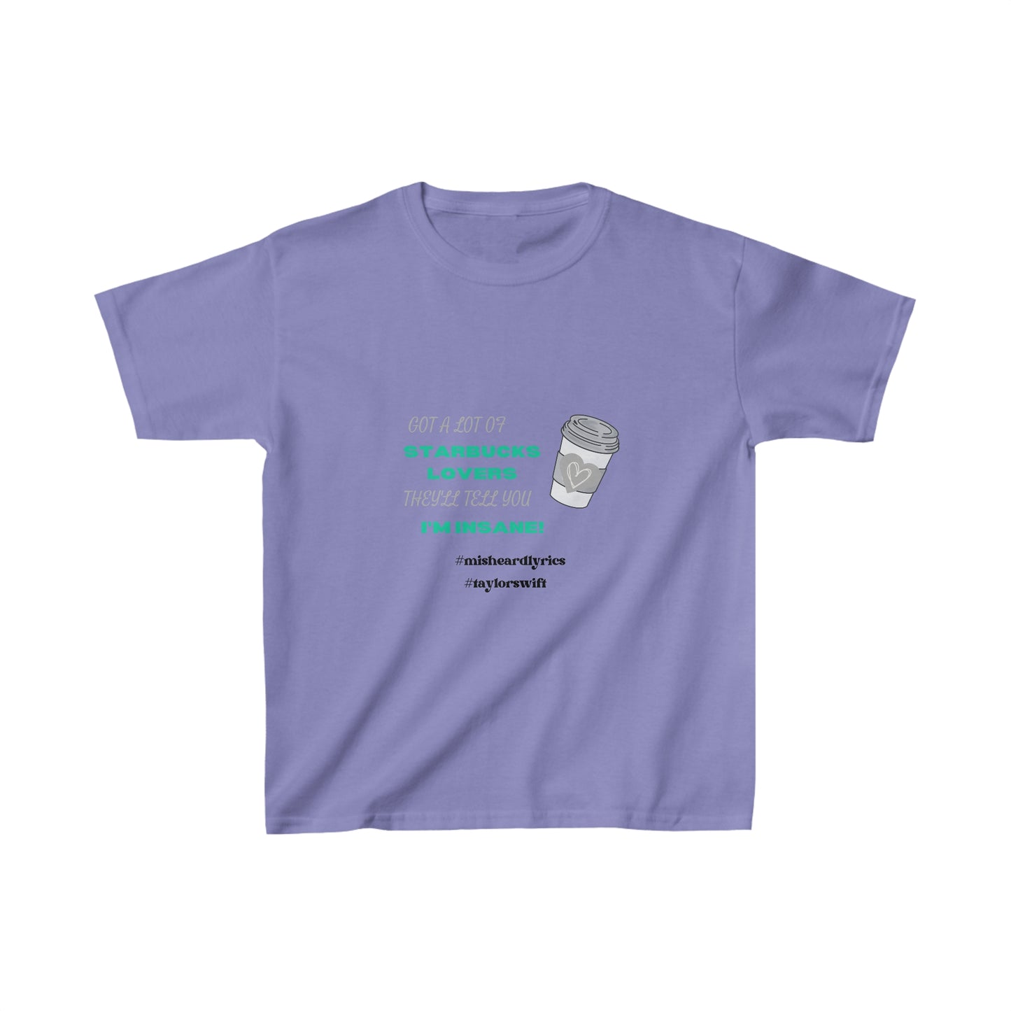 Swiftie Kids got a lot of Starbucks lovers misheard lyrics tee