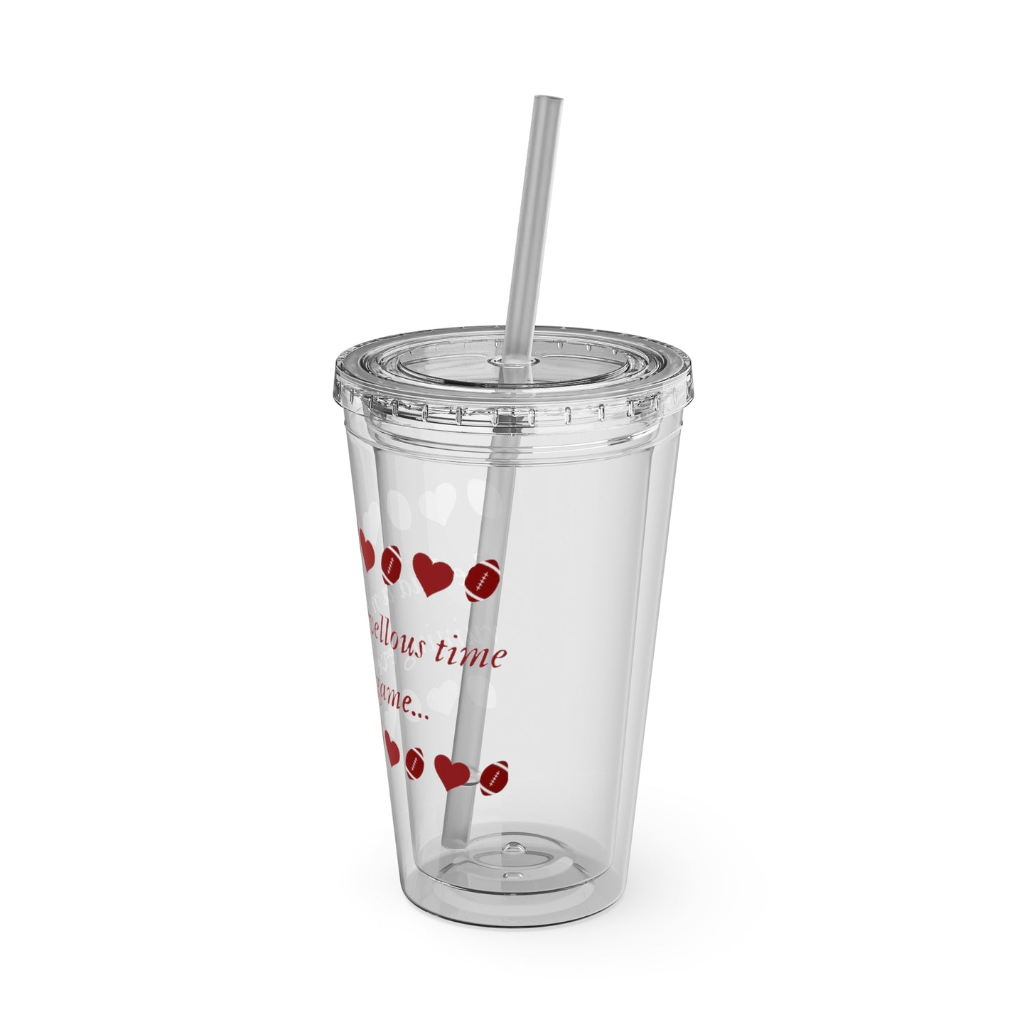 She had a marvellous time ruining every game Taylor quote Super bowl themed Tumbler with Straw