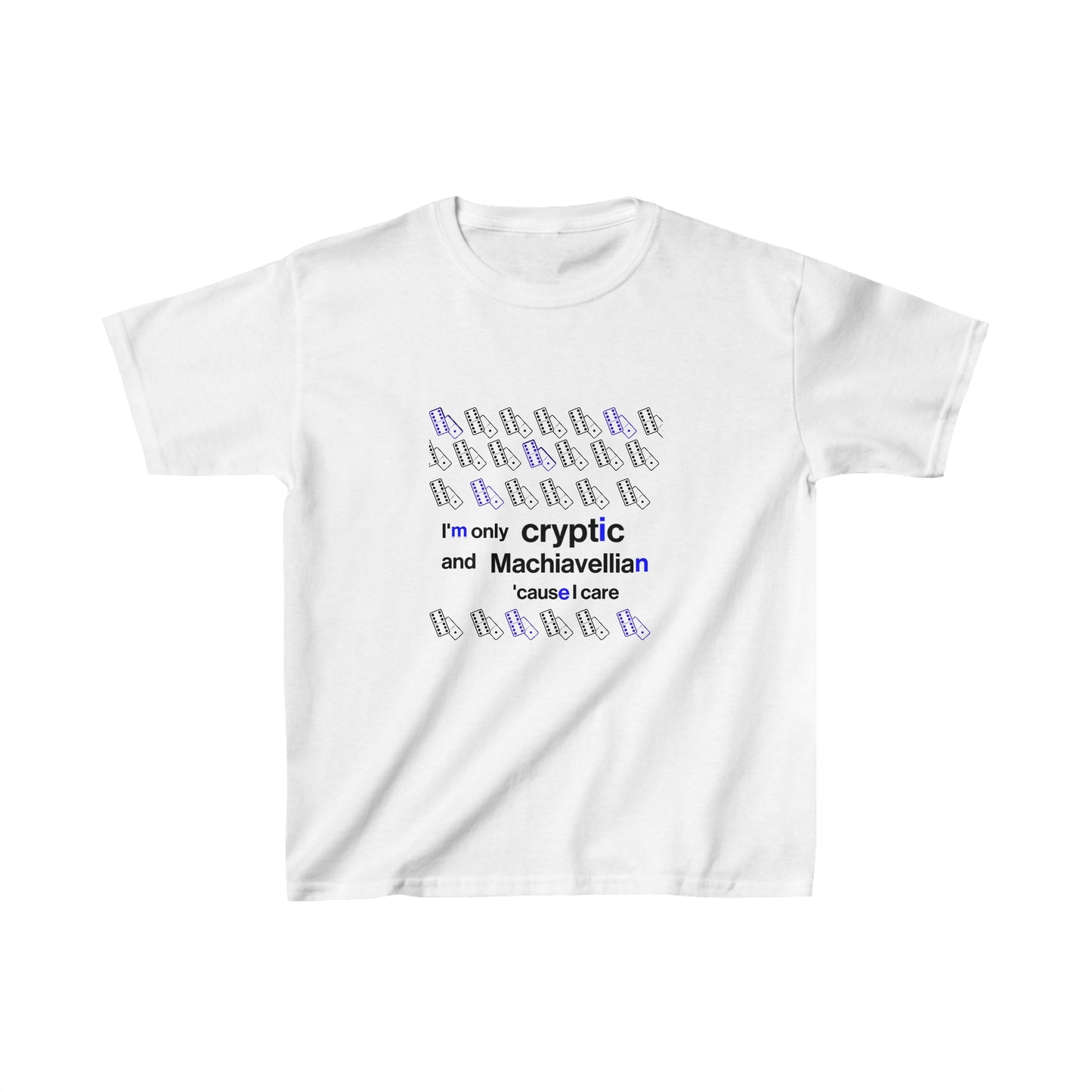 Swiftie Kids midnights mastermind tee cryptic and Machiavellian tee