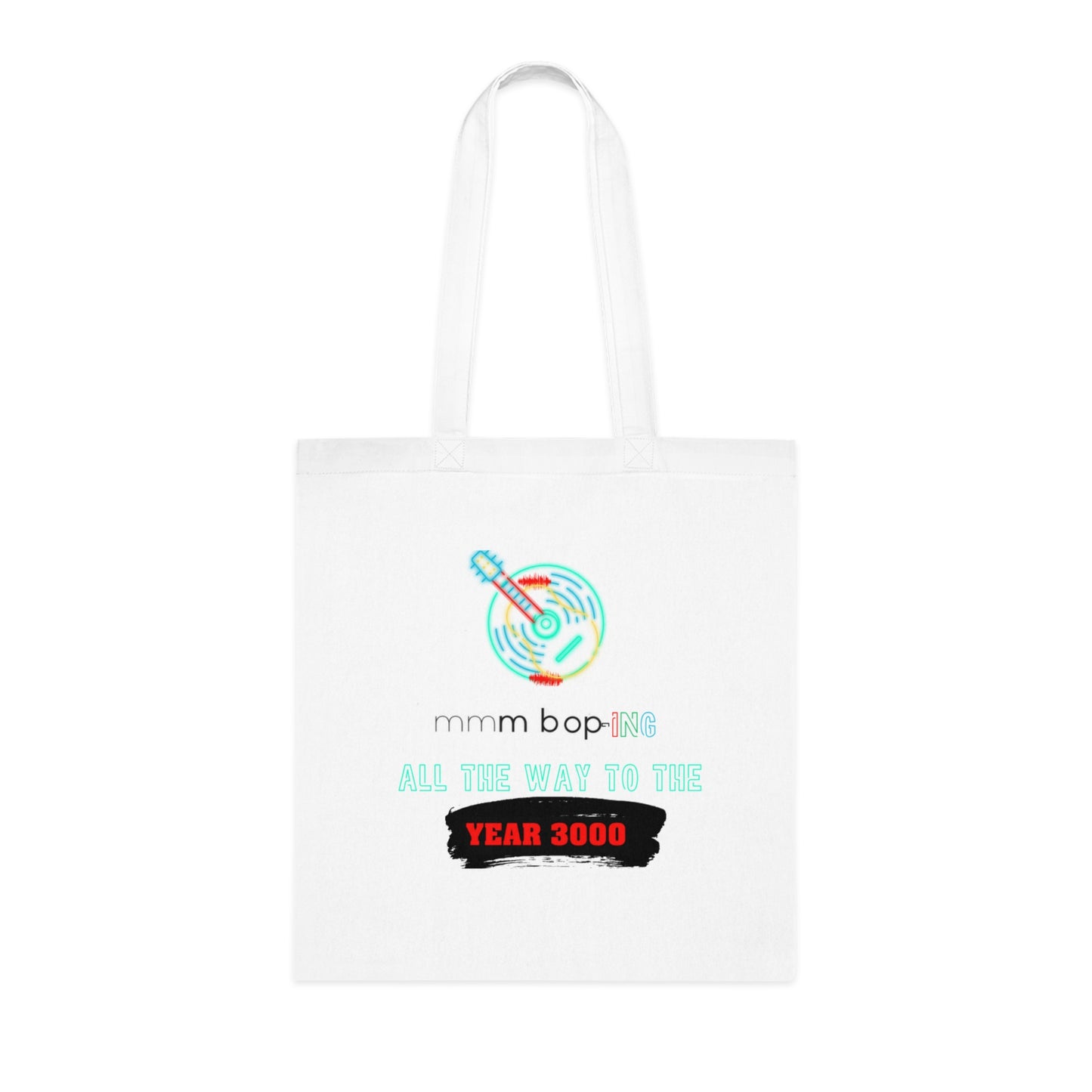 Mmm bop ing all the way to the Year 3000 tote bag for Hanson and Busted fans