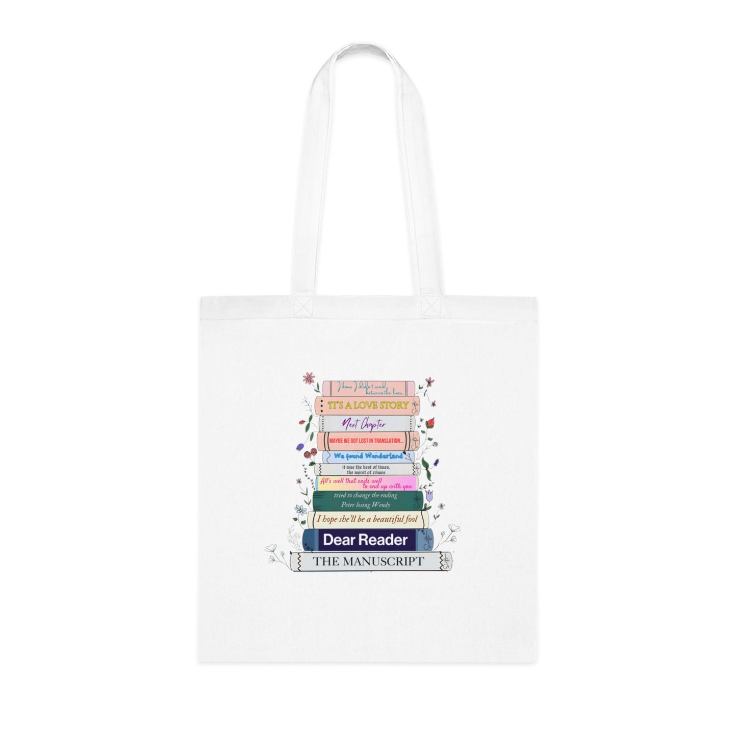 Swiftie eras books literature tote bag with reading quotes from different eras