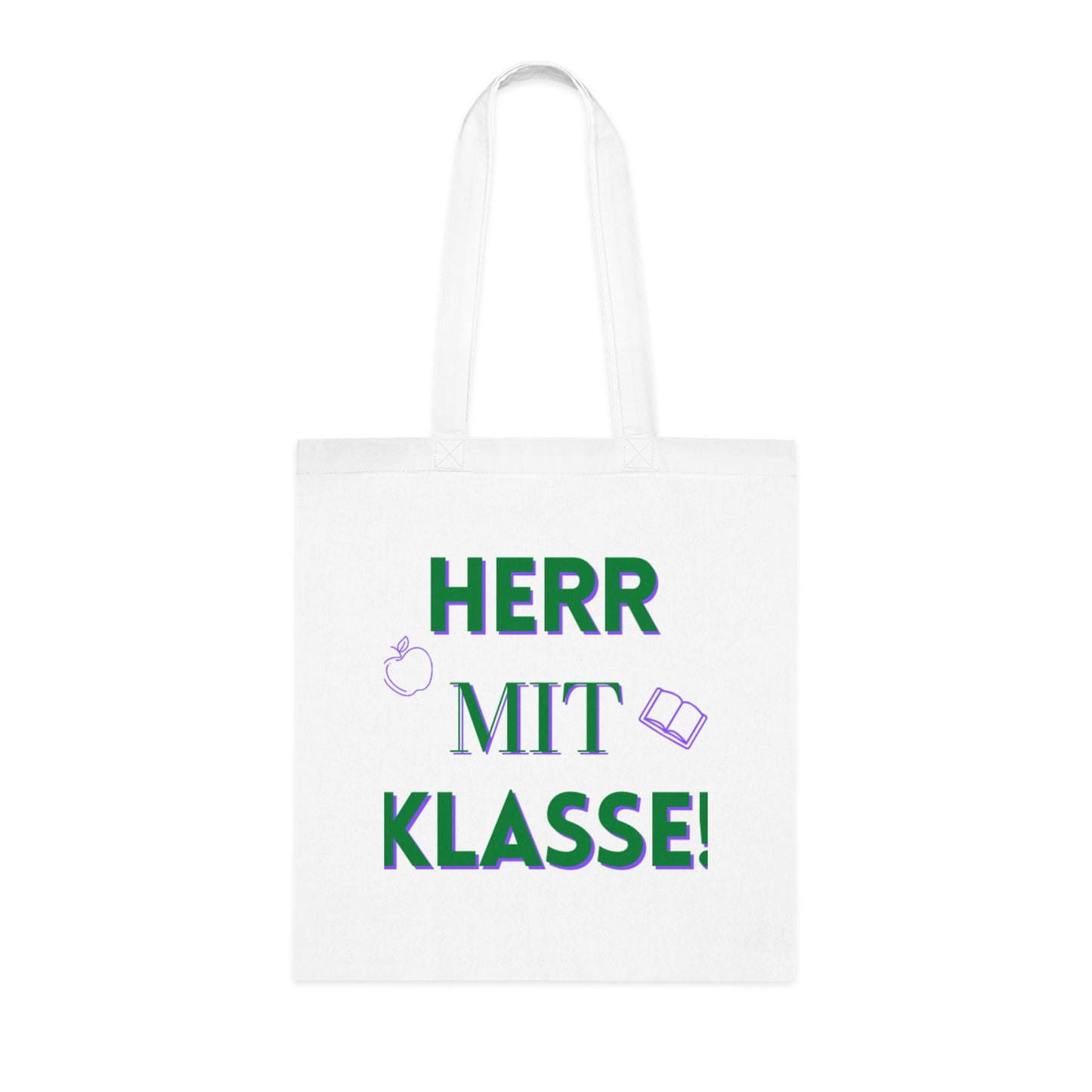 German teacher gift funny pun tote bag Herr mit Klasse