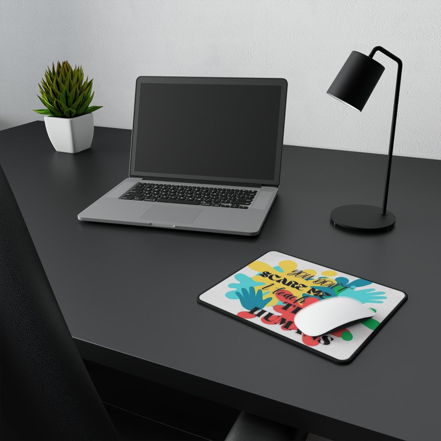 Vibrant colour Teacher mouse mat with funny slogan