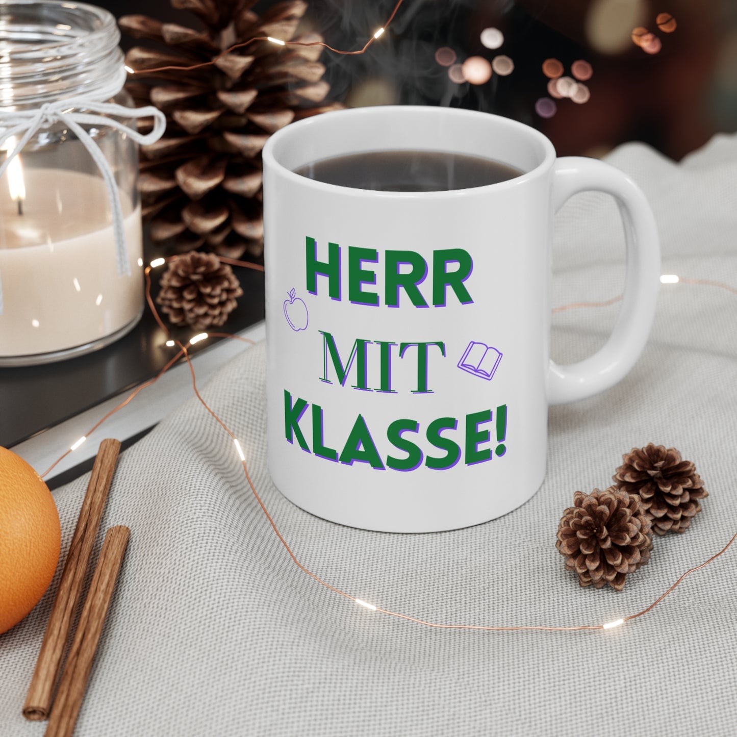 German teacher gift mug Herr mit Klasse